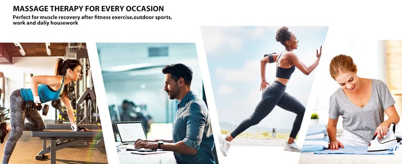 Massage Gun Deep Tissue, Handheld Electric Muscle Massager, High Intensity Percussion Massage Device for Pain Relief with 9 Attachments & 30 Speed(Grey)