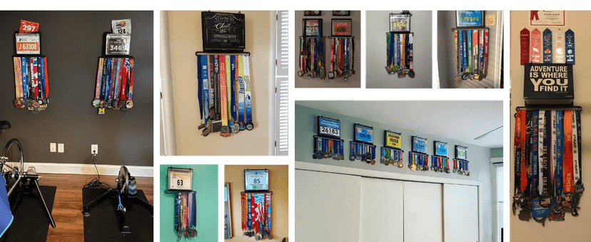 Gone For a Run BibFOLIO Plus Race Bib Holder and Running Medal Hanger Display | Race Medal Holder Display and Running Bib Holder for Runners | Race Bib and Race Medal Display for Runners