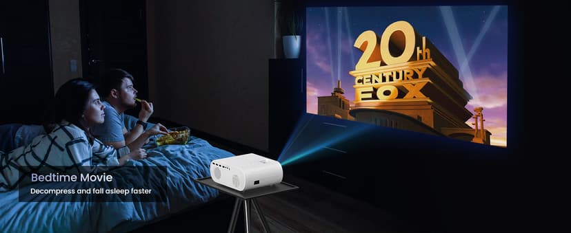 Projector, Native 1080P Full HD Bluetooth Projector with Speaker, Outdoor Portable Movie Mini Projector Compatible with Laptop, Smartphone, TV Stick, Xbox, PS5