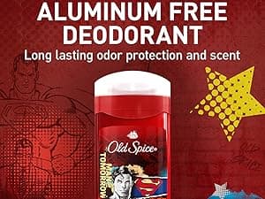 Old Spice Aluminum Free Deodorant for Men, 24/7 Freshness & Lasting Scent, Long Lasting Odor Protection, Smell Like a Hero, Batman, Black Cherry and Nightfall Scent, 3.0 oz