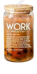 NewEleven Gift For Friends, Bestie - Birthday Gifts for Women Friendship - Unique Friendship Gifts For Women, Friend, Bestie, Bff, Soul Sister, Work Bestie - 16 Oz Coffee Glass