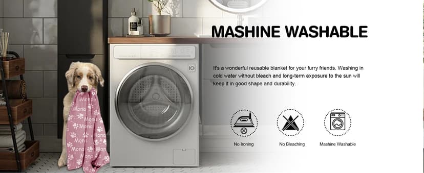 Personalized Dog Blanket, Customized Pet Blankets with Name Picture, Throw Blanket for Small Medium Large Dog Puppy Cat