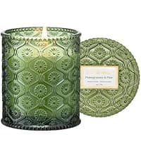 LA JOLIE MUSE Santal Rose Scented Candle – Saffron, Rose & Leather | 6 oz Natural Soy Wax | 40 Hours Clean Burn | Gift-Ready for Hosts & Gatherings | Elegant Home Decor