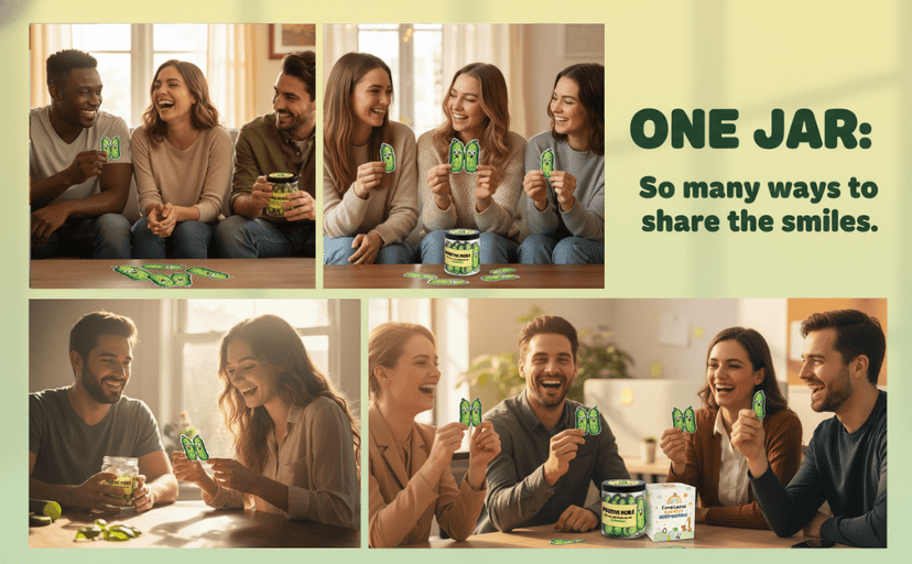 60 Positive Pickle Cards Jar, Stocking Stuffers, Xmas Christmas White Elephant Gifts for Teenage, Women, Adults, Mom, Teachers, Sisters, Friends, Teen Girl Gifts Trendy Stuff