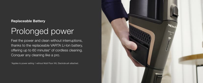 Miele Triflex HX1 3-in-1 Cordless Stick Vacuum Cleaner with XXL Multi Floor Electrobrush, Lotus White – 11423870