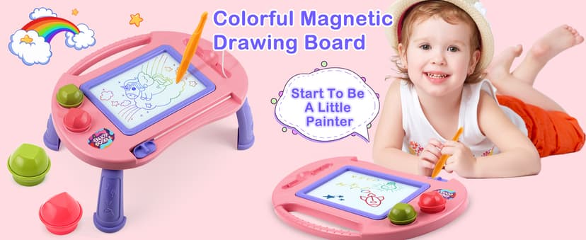 BABLOCVID Toddler Toys,Toys for 1-2 Year Old Girls,Magnetic Drawing Doodle Board for Kids Toy,Educational Learning Baby Toy for 18 Months 1 2 3 Year Old Girl Boy Birthday Easter Gifts,Arts and Crafts