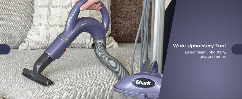 Shark NV352 Navigator Lift Away Upright Vacuum, Hepa Filter, Anti-Allergen Technology, Swivel Steering, Ideal for Carpet, Stairs, & Bare Floors, with Wide Upholstery & Crevice Tools, Lavender