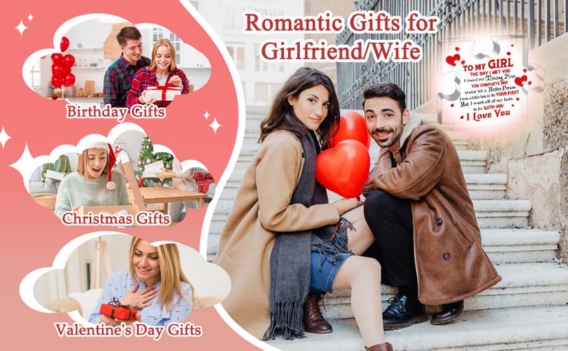 I Love My Gf, I Love My Girlfriend, Gf Gifts, Miss You, Gift for Gf, Valentines Day Gifts for Gf, Girlfriend Birthday Gift Ideas, Soulmate Gifts for Her, To My Girl Acrylic Block