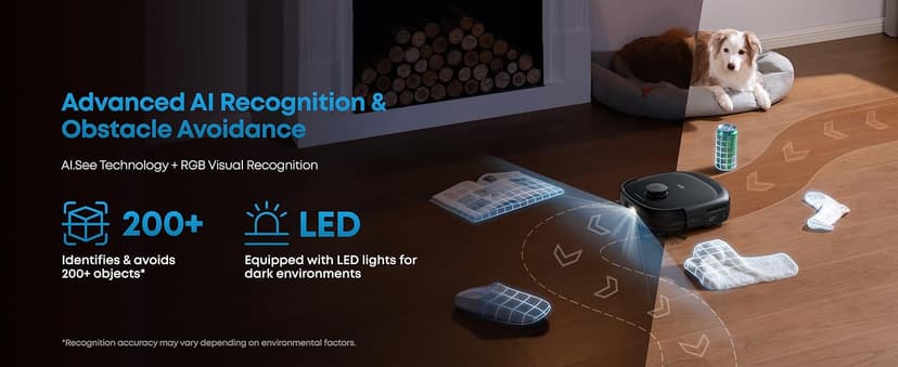 eufy Robot Vacuum E25, HydroJet System with Roller Mop, 20,000 Pa Turbo High Suction, All-in-One Robot Vacuum and Mop Combo for Home, Edge-to-Corner Cleaning, Zero-Tangle Design, AI Obstacle Avoidance