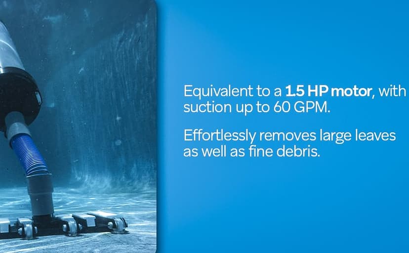 The VacDaddy FAST & POWERFUL Handheld Portable Pool Vacuum NO BATTERY REQUIRED! Cleans pools faster & better. Heavy Duty Professional Power for Residential and Commercial Inground & Above Ground Pools