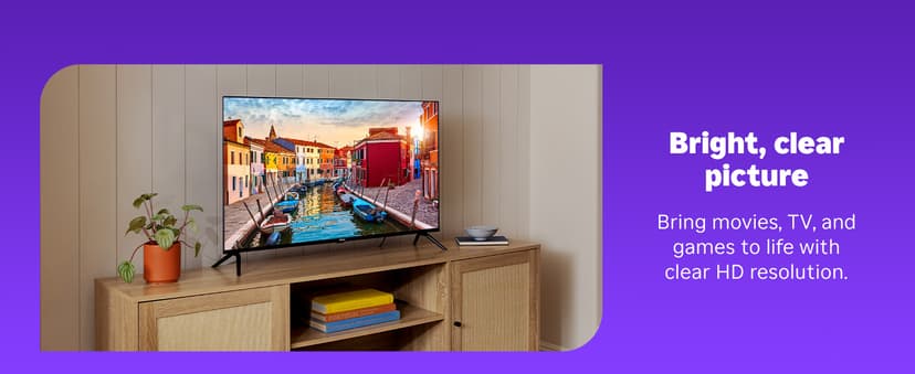 Roku Smart TV 2025 – 32-Inch Select Series, 720p HD TV – RokuTV with Voice Remote – Flat Screen LED Television with Wi-Fi for Streaming Live Local News, Sports, Family Entertainment - Amazon Exclusive