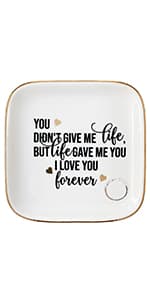 Scwhousi Ring Dish Jewelry Tray for Friend Mom Sister Maid of Honor,Birthday Mother's Day Christmas Gifts