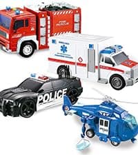 JOYIN 13 in 1 Dinosaur Toys for Kids 3-5, Dinosaur Truck with 12 Pull Back Cars, Birthday Gifts Toys for 3 4 5+ Year Old Boy, Transport Carrier Truck for Toddlers, Christmas Great Gifts for Grandkids