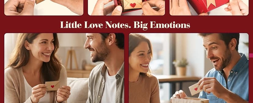 60 Love Notes For Him Her - Anniversary Card Long Distance Relationship Gifts For Boyfriend Girlfriend, Cute Couple Gifts For Valentines, Birthday, Mini Envelope Lunch Notes For Husband Wife