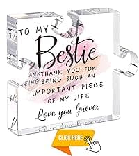 LukieJac Sister Gifts from Sister - Unique Sister Birthday Acrylic Puzzle-Shaped Plaque Desk Decorations Present for Sister Thanksgiving Christmas Wedding from Sister Brother