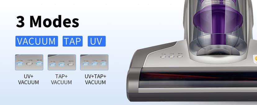 Jimmy Mattress Vacuum Cleaner, Anti-allergen Bed Vacuum Cleaner with UV-C Light & High Heating Tech, 14Kpa Suction 480W Powerful Handheld Vacuums for Dust & Pet Hair(JV35, Corded)