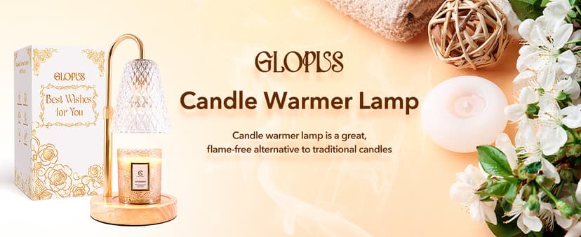 Candle Warmer Lamp with Timer, Stocking Stuffers for Women, Mom Gifts for Women Mom Christmas, Adjustable Height Candle Warmer, Dimmable, Home Decor, Wax Warmer Lamp for Jar Candles with 2 Bulbs