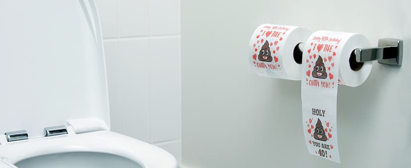 40th Birthday Gifts for Women, Men, Her, Him - Happy Prank Toilet Paper - 40th Birthday Decorations, Party Supplies Favors - 40 Years Old Funny Gag Gift Ideas, Novelty Bday Present for Friends, Family