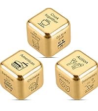 Anniversary Steel Gifts for Him Her Date Night Dice Gift for Boyfriend Girlfriend Wife Husband Couple Women Men Food Dice Decider Sweetest Day Birthday Wedding Valentines Christmas White Elephant