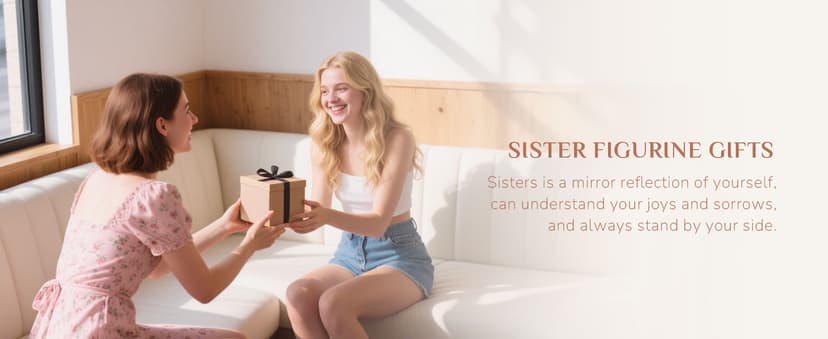 Sister Figurines - Best Friends Gifts for Women, Bestie Friendship Christmas & Birthday Gift