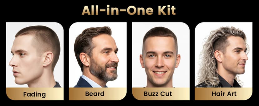 Men's Beard Trimmer-All-in-One Mustache Trimmer for Men with 20 Length Adjustable, Stainless Steel T-Blade for Precision Facial Hair Trimming Cordless IPX7 Waterproof Wet/Dry Clipper,LED Display