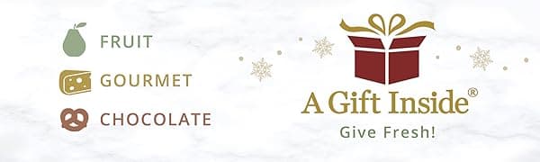 Holiday Chocolate, Nuts & Fresh Fruit Gift Basket