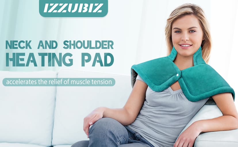 Neck Shoulder Heating Pad Gift for Back Pain Relief, Electric Weighted Heat Pads for Cramps, Leg and Foot, Gifts for Christmas, Mothers Day, Fathers Day, Birthday, Women, Men, Mom, Dad