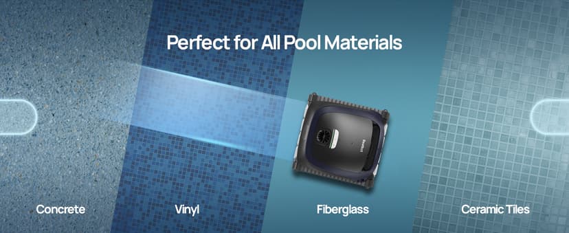 (2025 Upgrade) Beatbot AquaSense 2 Cordless Robotic Pool Vacuum Cleaner, Smart Surface Parking, Double-Pass Waterline Scrubbing, Cleans Floor, Walls and Waterline, Light Blue