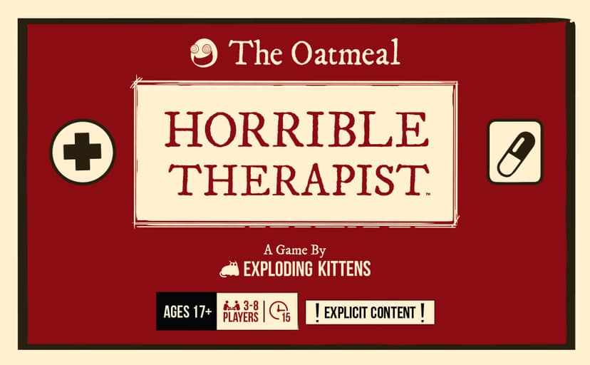 Horrible Therapist: Extra Horrible Edition by Exploding Kittens - A Card Game for 3-8 Players, Ages 17+ - Adult Party Game for Family Night