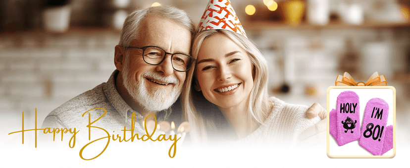 HAPPYPOP Birthday Gift Ideas - Socks for Senior Women Over 80, Best Gifts for 80 Year Olds