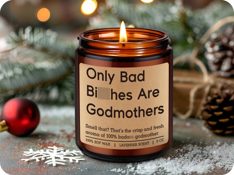 Fairy's Gift Candles, Godmother Gifts, God Mother Proposal Gifts for Women Best Friends, Godparent Day Christmas Godmother Proposal, Godmom Presents, Funny God Mom Presents for Her Bestie Sister Aunt