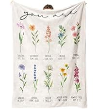 Afterprints Christian Gifts for Women, Christian Blanket with Flowers, Birthday Gifts for Women, Inspirational, Religious Gifts for Sister, Friend, Daughter, Mom, Soft Throw Blankets 50'' x 60''