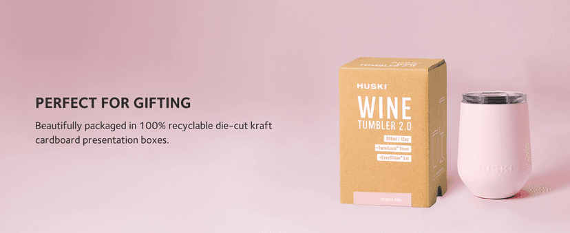 Huski Wine Tumbler 2.0 | NEW | Award-winning Design with Detachable Stem | Premium Stainless Steel Wine Glass with Lid | Triple Insulated Tumbler | 12oz Capacity | Great Gift (Champagne)