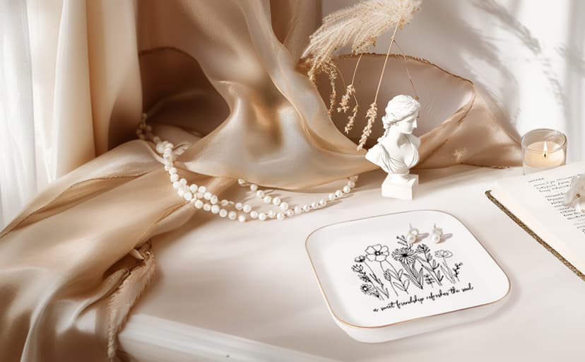 Christmas Gifts - A Sweet Friendship Refreshes The Soul - JewelryTray, Friendship Gifts for Women, Bible Verse Jewelry Dish, Christian Gifts Jewelry Dish, Best Friend Birthday Gifts for Women