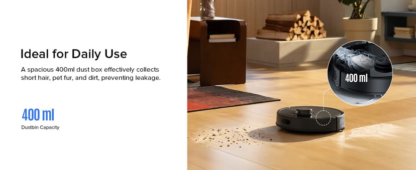 roborock Q7 L5 Robot Vacuum and Mop Combo, 8,000Pa Suction, Upgraded from Q5 Pro, Dual Anti-Tangle System, LiDAR Navigation, Multi-Level Mapping, Self-Charging Robotic Vacuum Cleaner, Black