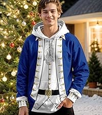 SANKILL Graphic Hoodies for Men Funny Novelty Pullover Sweatshirt Xmas Gifts Black red Anime Hoodie Cool Designs Rapper