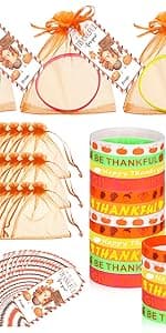 Liliful 72 Pcs Christmas Gifts 24 Set Christmas Students Gifts, Xmas Silicone Wristbands with Gift Label Tags and Organza Bags for Kids Stocking Stuffers Classroom Gift Party Favors(Merry Style)