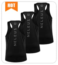 NELEUS Men's 3 Pack Dry Fit Y-Back Muscle Tank Top