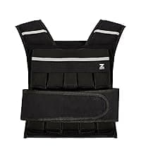 ZELUS Weighted Vest, 6lb/8lb/12lb/16lb/20lb/25lb/30lb Weight Vest with Reflective Stripe for Workout, Strength Training, Running, Fitness, Muscle Building, Weight Loss, Weightlifting