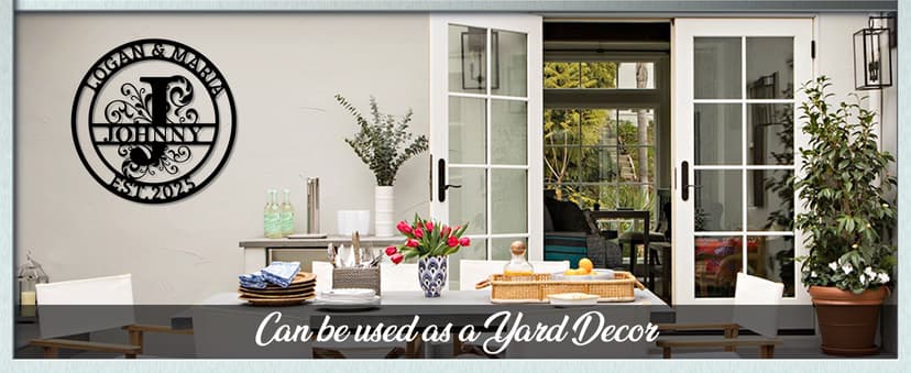 Custom Signs Outdoor Metal, Personalized Name Sign, Family Last Name Sign Home Decor, Initial Monogram Wall Metal Art, Customized Wedding Christmas Housewarming Gifts