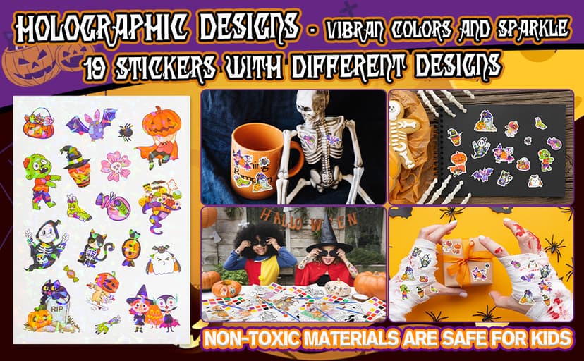 Yeolepor Halloween Crafts for Kids - Paint with Water Books and Stickers for Toddlers Mess Free Watercolor Painting Set Drawing Activities Treats Toy Halloween Gifts for Boy Girl Ages 4 5 6 7 8