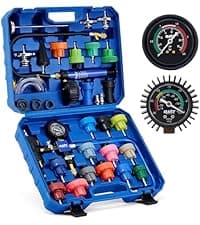 Orion Motor Tech Coolant Pressure Tester Kit, 31pc Master Coolant Vacuum Refill Kit with 23 Radiator Adapters, Radiator Cooling System Pressure Tester Kit with Vacuum Pump Vacuum Purge & Refill Tool