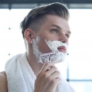 Shaving Kit for Men, Include Safety Razor, Sandalwood Cream, Aftershave, Pre Shave Oil, Shaving Brush and Bowl, Shaving Apron Bib -Unique Gifts for Him Stocking Stuffers