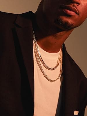 JoycuFF Mens Cuban Link Chain Necklace for Boyfriend Gold Silver Stainless Steel 6MM 10MM Hip Hop Anniversary Birthday Christmas Jewelry for Men