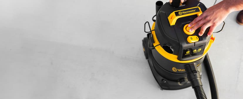 Vacmaster Professional VDK811PW 0201 8 Gallon 4.5 Peak HP Wet/Dry Vac with Self-Cleaning Filter System, 8 Gal, Black