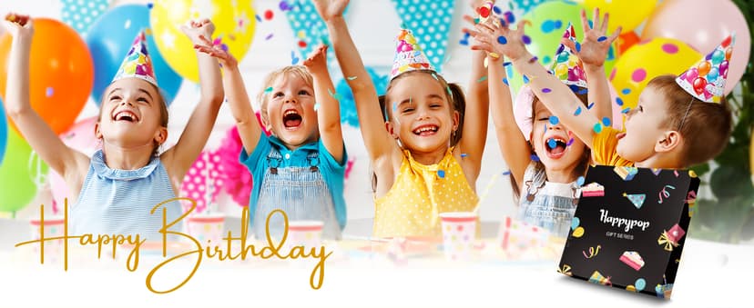 HAPPYPOP Birthday Gifts Ideas for Boys - Socks for Kids Girls Age 5-12 with Greeting Card