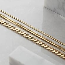 JoycuFF Mens Cuban Link Chain Necklace for Boyfriend Gold Silver Stainless Steel 6MM 10MM Hip Hop Anniversary Birthday Christmas Jewelry for Men