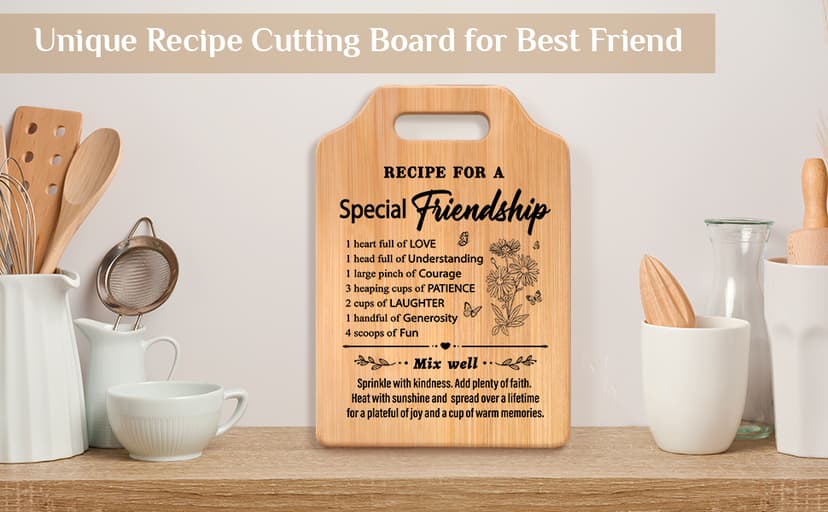 Friendship Gifts for Women, Birthday Gifts for Women Friendship, Unique Best Friends Cutting Board, Best Friend Christmas Gifts for Woman, Bestie, BFF