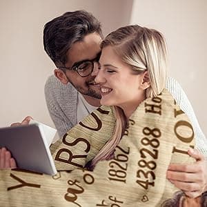 50th Anniversary Wedding Gifts, 50th Anniversary Decorations, Best 50 Anniversary Blanket Gift Idea for Couple Parents, Golden 50 Years of Marriage Throw Blankets 60"X50"