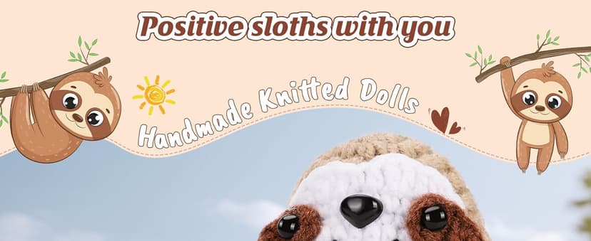 MBL Dad Gifts for Birthday Fathers Day - Dad I Love You Slow Much, Funny Cool Handmade Knitted Crochet Sloth Present for Father Papa Easter Father's Day Christmas from Daughter Son